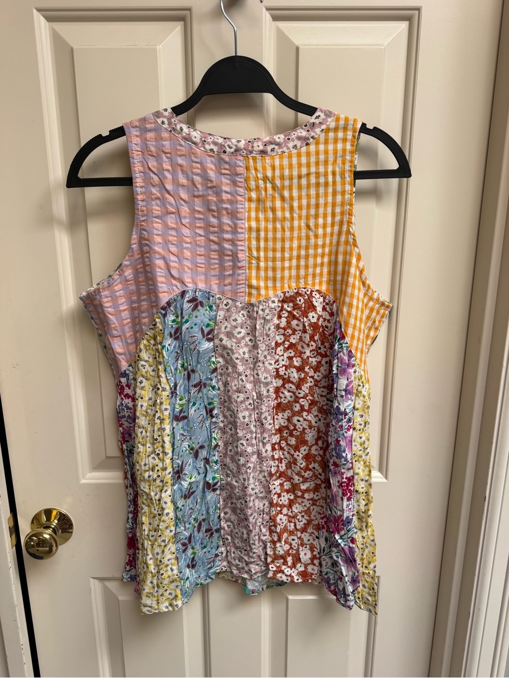 Young Threads V-Neck Patchwork Tank - Picture 5 of 7